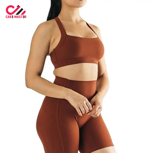 Conjunto Deportivo Vintage en Oferta, Ropa de Yoga, Conjunto de 2 Piezas con Botones Bordados, Shorts Ajustados y Transpirables para Mujer - Product Image 6