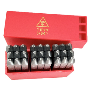 Kit de poinçons en acier CRV de qualité industrielle 1 mm pour lettres alphabétiques, vente en gros d'usine, personnalisable OEM/ODM, 27 pièces/SET - Product Image 1
