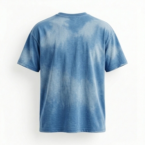Camiseta de algodón blanca lisa con cuello redondo y manga corta para hombre, venta al por mayor de fábrica, personalizada, con estampado en caja, ajuste regular, antiarrugas, de secado rápido. - Product Image 2