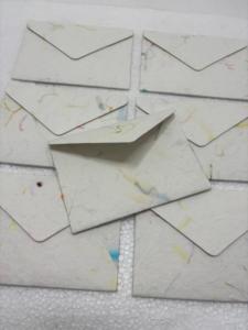 Sobres de Papel de Lana Hechos a Mano con Diseño Moteado, Papelería Artesanal de Algodón Texturizado para Invitaciones de Boda - Product Image 3