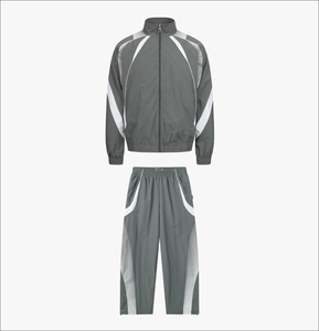 Ensemble de survêtement coupe-vent pour homme, personnalisé, décontracté, hiver, en nylon solide, respirant, léger - Product Image 1