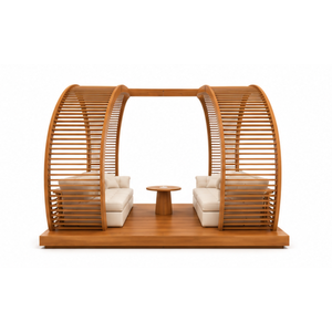 Gazebo de Madera de Teca de Lujo para Exteriores con Cama, para Hotel, Resort, Villa, Jardín, Piscina, Muebles Comerciales para Hostelería - Product Image 3
