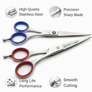 Tijeras Profesionales para Cortar Cabello para Diestros, Hechas de Acero Inoxidable de Alta Calidad, Cuchillas Afiladas de Precisión, Mango Mediano, Cómodas - Product Image 6