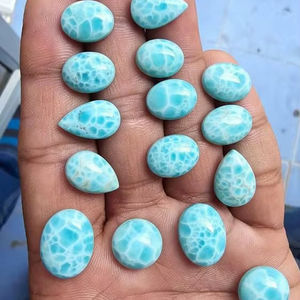 Lote de Cabujones de Larimar Azul Cielo Natural, Formas Mixtas de Alta Calidad para Joyería, Fluorita Verde, Gema de Cristal Reactiva - Product Image 1