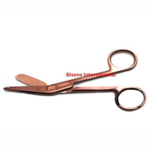 Tijeras Médicas BISONS al por Mayor, Color Oro Rosa, Recubiertas de Acero Inoxidable - Product Image 1