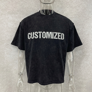 T-Shirt da Uomo Oversize Blu Navy Personalizzata con Stampa, Manica Corta, Collo Tondo, Stile Casual in Cotone Jersey - Product Image 3