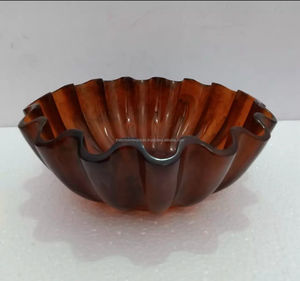 Classic Dishwater Safe Durable Epoxy Resin White Swirl Salad Bowl At The Lowest Prices Epoxy Resin <b>Dinnerware</b> Manufacturer - Product Image 3