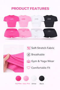 Leggings con Logotipo Bordado Personalizado, Conjuntos Deportivos para Mujer, Conjuntos de Ropa Informal para Mujer, Ropa Deportiva Modal, Conjunto de Dos Piezas para Mujer - Product Image 5