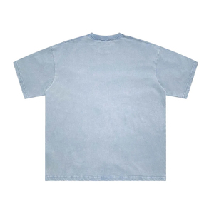 Custom logo acid washed distressed <b>t</b> shirt oversized streetwear BOXY FIT - Product Image 6