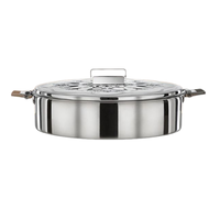 Ensemble de casseroles à soupe en acier inoxydable avec poignées et couvercle, ustensiles de cuisine multifonctionnels, compatibles lave-vaisselle, pour cuisinières à gaz et à induction, 30 cm