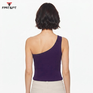 Camisetas de Tirantes Deportivas de Compresión para Gimnasio y Yoga, Tejidas en Algodón 100%, con Logotipo Personalizado al por Mayor - Product Image 2