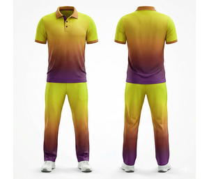 Custom Sublimation <b>Cricket</b> Uniform Set for Professional Teams Men Women Youth <b>Cricket</b> Wears Polo Shirt and Trouser Full Team - Product Image 5