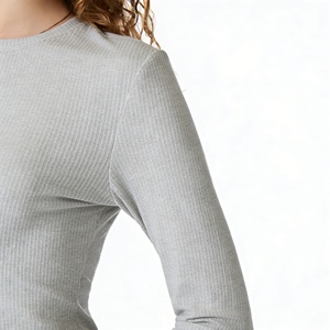 Camiseta Casual de Manga Corta para Mujer, Tejida, Transpirable, Ecológica, de Algodón Grueso, Cálida para Verano, Precio con Descuento - Product Image 2