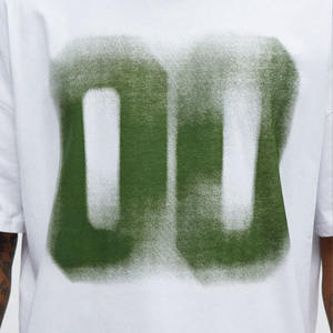 T-shirt à manches courtes coupe classique personnalisé, coton lourd 240g, streetwear vintage, motif graphique numéro sportif 00, marque privée OEM ODM - Product Image 2