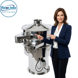 Máquina Cribadora Vibratoria Digital Automática de Alta Resistencia Micron India, Diseño de Acero Inoxidable, PLC, 110V, para Cribado de Polvo y Papel - Product Image 4