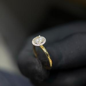 Bague en diamant de laboratoire de qualité export avec diamant rond de 0,2 carat pour fiançailles, mariage et vente en gros mondiale - Product Image 2