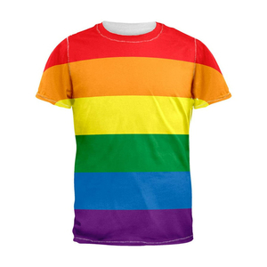 Camisetas de algodón estampadas multicolor Pride para hombre, camisetas personalizadas gay, camisetas unisex de manga corta transpirables, camisetas de corte ajustado. - Product Image 2