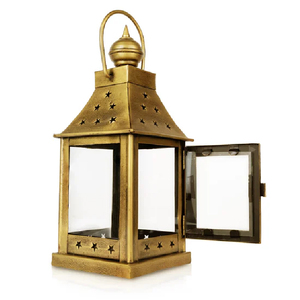 Contemporary Selling Decorative Metal <b>Gold</b> Color Candle <b>Lantern</b> Classic Design Candle Holder <b>Lantern</b> For Home Decor - Product Image 2