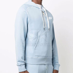 Plain <b>Pullover</b> <b>Men</b> Half Zip Plain Hoodie Premium Quality New Design 100% Cotton Hoodies For <b>Men</b> - Product Image 2