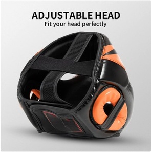 Casque de boxe, casque de combat MMA, casque d'entraînement de sparring et de kickboxing en cuir PU avec équipement de sécurité pour l'entraînement - Product Image 4