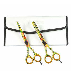 Kit de Herramientas de Barbería de la Mejor Calidad 2026, Tijeras para Cortar y Entresacar Cabello, con Estuche de Cuero - Product Image 3