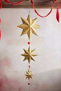 EUROHOME Vintage Crystal <b>Star</b> Ornaments Handicraft Christmas Decorations Silver Beaded Snowflake Shape Model EH-6651 - Product Image 6
