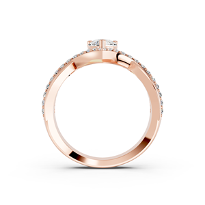 Bague de fiançailles Zota Jewel en or 14 carats avec diamant de laboratoire taille poire certifié IGI, bijoux de luxe pour femmes, modèle LLR14/496 - Product Image 3