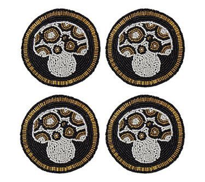 Posavasos Bordado con Diseño Personalizado, Posavasos de Lujo con Cuentas para Decoración de Mesa, Logotipo Personalizado - Product Image 2