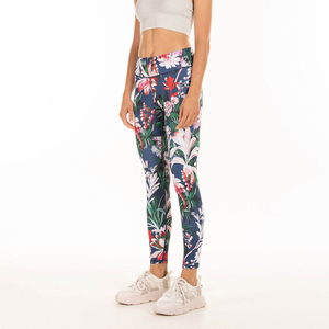 Women's Solid Compression Yoga <b>Leggings</b> Anti-UV SMART FABRIC <b>High</b> <b>Waist</b> Breathable Fabric Wholesale Sublimation Pants for Gym - Product Image 3