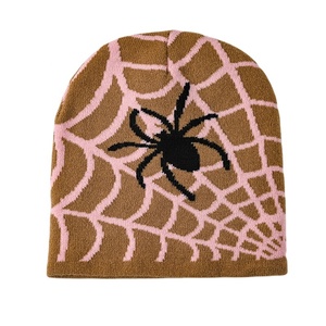 Y2K <b>Men</b> Women's High Quality Winter Beanie Spider Web Design Knit Cuffed <b>Skull</b> <b>Cap</b> Waterproof Ski Hat Beanies for Autumn Use - Product Image 1