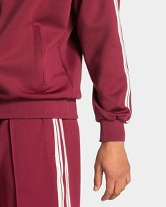 Ensemble de survêtement 2 pièces pour homme, personnalisé, bordeaux, avec sweat à capuche zippé et pantalon de jogging à rayures, respirant, vêtements de sport - Product Image 6