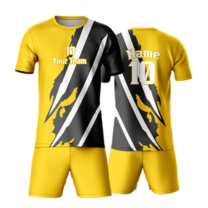 <b>Cheap</b> Price Custom Made Sportswear Soccer Uniform <b>Set</b> Breathable Sublimation Logo Blank 100% Polyester V-neck Short Sleeve - Product Image 3