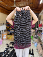 Cheveux humains vierges en vrac, boucles birmanes, cheveux humains vietnamiens non traités, boucles pixie, mèches de cheveux bouclés birmanes, fournisseurs