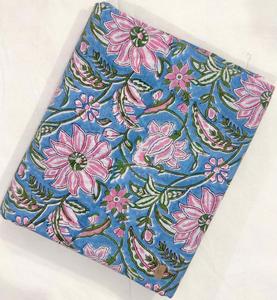 Wholesale Indian Handmade Eco-Friendly Cotton Fabric Jaipur Sanganeri Hand <b>Block</b> <b>Printed</b> For Dresses Curtains Covers Home Decor - Product Image 1