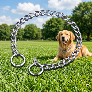 Durable Oval Link Venta al por mayor Choke Dog Chain Collar Collares para mascotas Serie - Product Image 4
