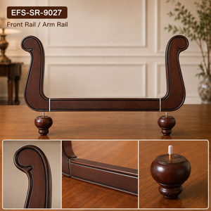 Traditional Solid <b>Wood</b> <b>Sofa</b> Front Apron Side <b>Frame</b> Decorative Trim Exposed <b>Wood</b> Furniture Parts OEM ODM Manufacturer - Product Image 2