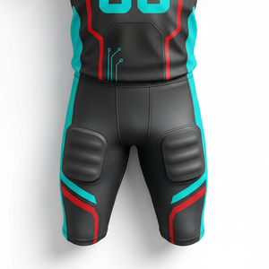 ชุดยูนิฟอร์มอเมริกันฟุตบอลแบบซับลิเมชั่นสั่งทำพิเศษ คอวี ผ้าตาข่ายระบายอากาศ ชุดเสื้อเจอร์ซีย์ฟุตบอลสำหรับนักกีฬามืออาชีพ - Product Image 2