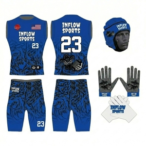 Maillot de football américain 7v7 personnalisé pour jeunes, sans manches, respirant, avec impression par sublimation et sangle élastique - Product Image 4