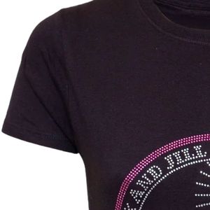 Camiseta Jack and Jill Bling Tee con diseño redondo y adornos de diamantes de imitación para hombre, elegante, de manga corta, informal, a la moda, estilo urbano, premium - Product Image 5