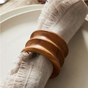 Anneaux de serviette en bois de luxe, pour mariage, maison ou hôtel, prix bas, porte-serviettes décoratif en bois artisanal - Product Image 1