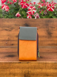 Nouvelle version multicolore femmes élégant véritable fait à la main en cuir recyclé Mobile sac à bandoulière à la mode épaule bandoulière chaud - Product Image 3