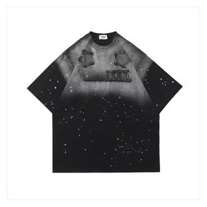T-shirt streetwear vintage délavé à l'acide, broderie de logo personnalisé, t-shirts graphiques délavés, t-shirts oversize pour hommes - Product Image 1