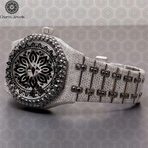 Charm Jewells Stainless Steel Diamond <b>Watch</b> Tonneau Analog Dial Sapphire Crystal Luxury Fashion Unisex Butterfly Clasp - Product Image 3