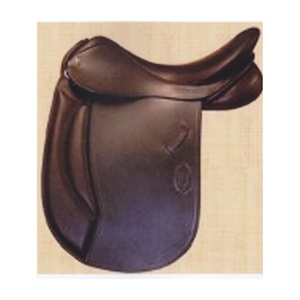 Selle d'équitation anglaise multicolore en cuir véritable de qualité supérieure, équipement de course et d'équitation de créateur - Product Image 1