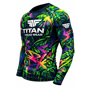 เสื้อแรชการ์ดกีฬา-ต้านเชื้อแบคทีเรีย แห้งเร็ว ป้องกันรังสียูวี โลโก้ด้านหน้า-ผ้ายืดสแปนเด็กซ์/โพลีเอสเตอร์ สำหรับกีฬาทางน้ำ โยคะ กิจกรรมกลางแจ้ง - Product Image 2