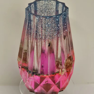 Handmade Resin <b>Vase</b>: Decorative Flower and Brush Holder - Product Image 1