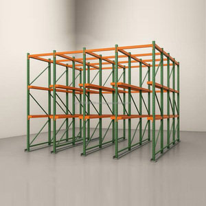 ชั้นวางของสแตนเลสแบบปรับได้ ไม่ต้องใช้สลักเกลียว สำหรับคลังสินค้า พร้อมการเคลือบผงและหนา 5 มม. - Product Image 1