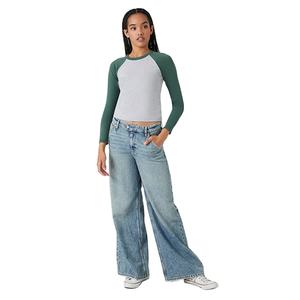 เสื้อเชิ้ตแขนยาวผู้หญิงขายดี ผ้าฝ้ายยืด 100% สไตล์วินเทจ ทรงเข้ารูป แขนปกติ ขายส่ง - Product Image 2