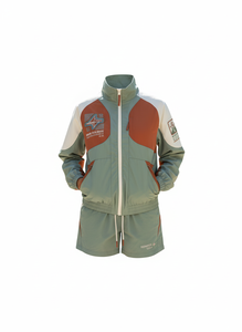 Sustainable Lightweight Printed Casual <b>Summer</b> Track Suit Breathable Nylon Zip Windbreaker <b>Jacket</b> Shorts 2-Piece Streetwear - Product Image 5