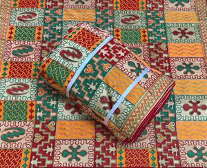 Viscose Meena Silk Zari Weaving Saree Patchwork Geometric Fabric for <b>Wedding</b> Party Adult Wear - Product Image 1